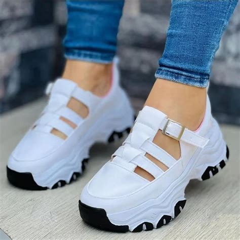 flat soled trainers for women.